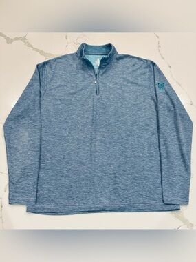 Johnnie-O Randall PREP-FORMANCE 1/4 Zip Pullover Men’s L Blue Golf Base Layer